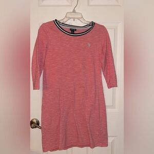 U.S. Polo Assn. Pink Knee Length Night Shirt with 3/4 length sleeves